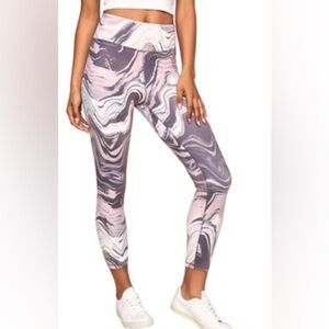 New-Walkpop Women's Cora Cozy 7/8 Legging Activewear / Painterly Purple